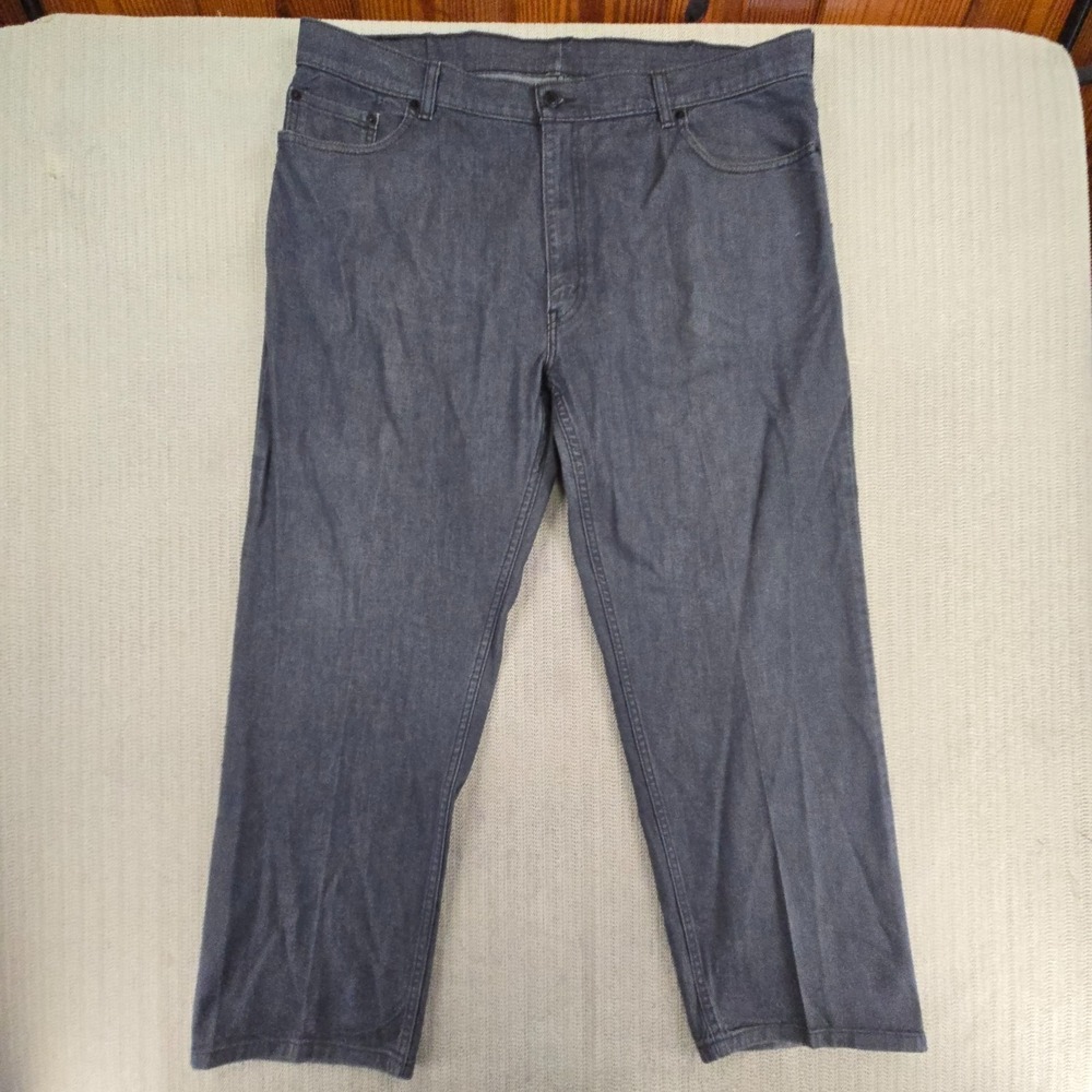 Levi's 559 Jeans Mens 44x32 Gray Denim Relaxed Straight Leg Medium Wash